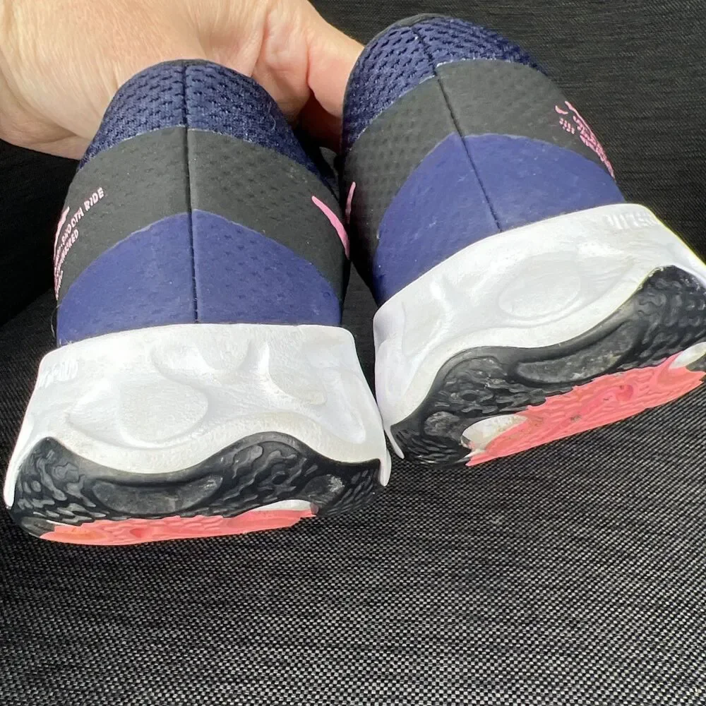 Nike Renew Ride 2 Women's Blue Black Pink Running Shoes Size 7.5M CU3508-401